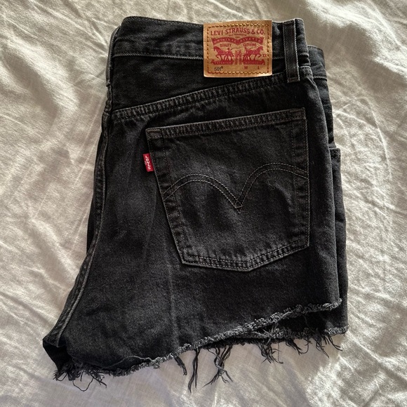 Black Levi’s 501 Cutoff Shorts - Picture 3 of 5